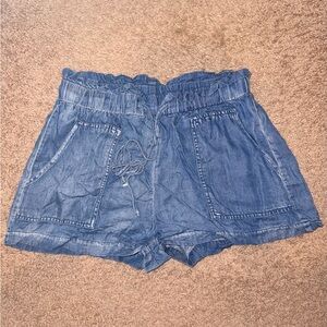 Pink Lily High Waist Blue Denim Shorts